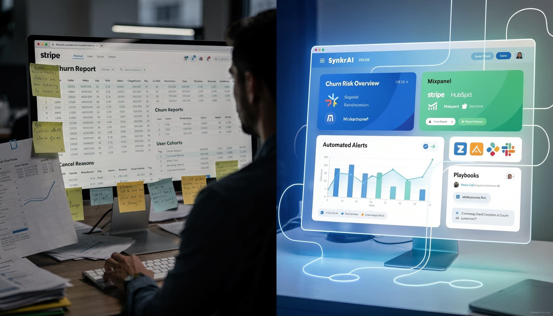 How much time does SaaS churn prevention automation save for product managers